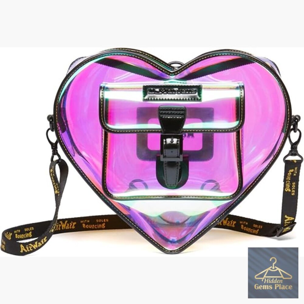 Transparent Heart Shaped Backpack with Adjustable Straps, Mini Size